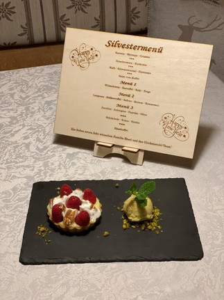 Dessert Silvestermenü Hotel Glockenstuhl in Westendorf