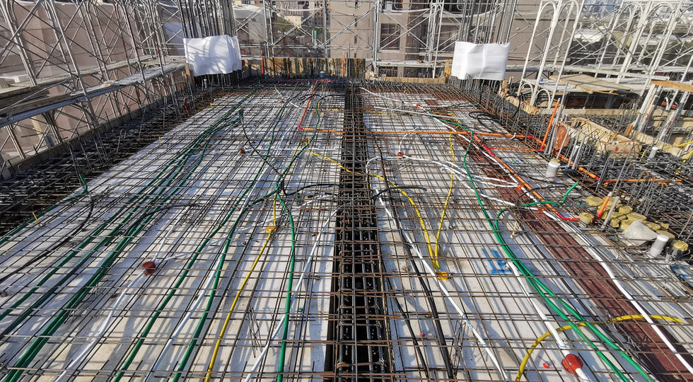 A棟6FL樑版鋼筋綁紮及水電配管