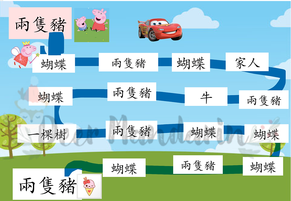 Learning  Chinese words with fun kids games, peppa pig words search. Chinese Character search