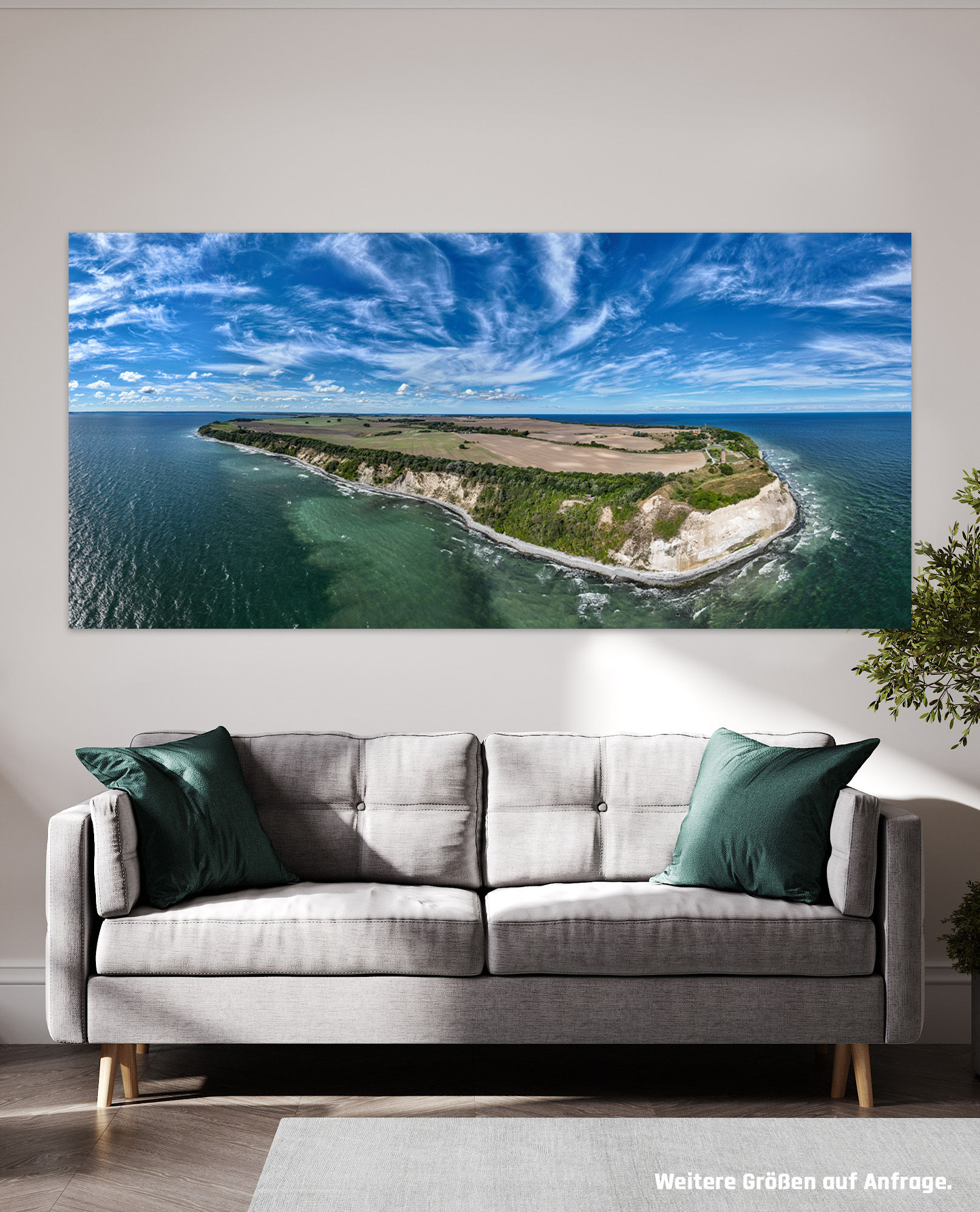 Alu-Dibond Panorama quer I Kap Arkona, Rügen