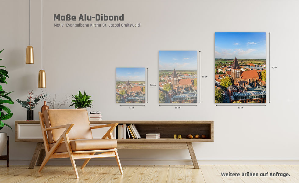 Miniaturbild: Alu-Dibond hoch I Evangelische Kirche St. Jacobi Greifswald