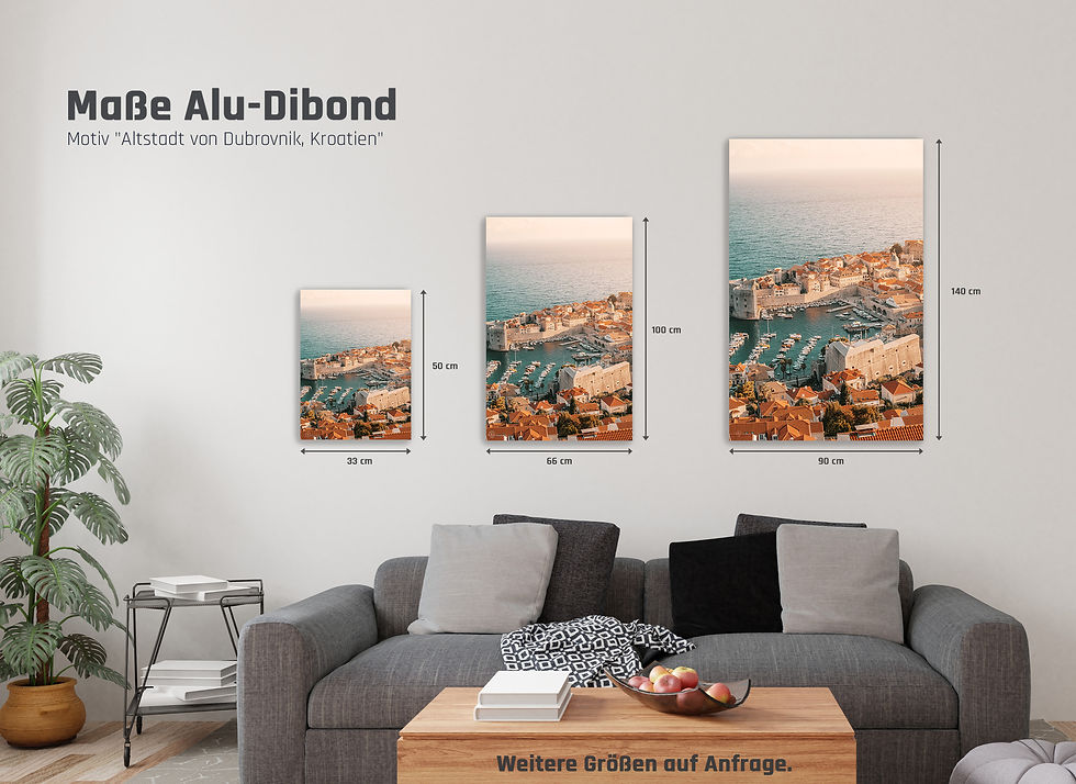 Miniaturbild: Alu-Dibond hoch | Altstadt von Dubrovnik, Kroatien