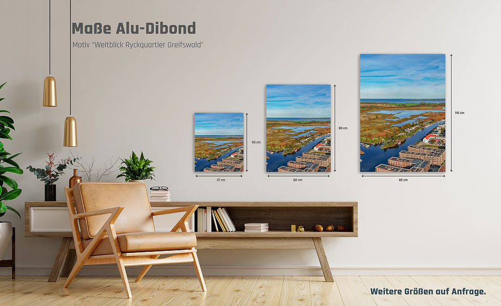 Miniaturbild: Alu-Dibond hoch I Weitblick Ryckquartier Greifswald