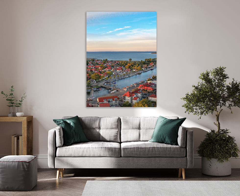 Miniaturbild: Alu-Dibond hoch I Sunset Fischerdorf Wieck, Greifswald