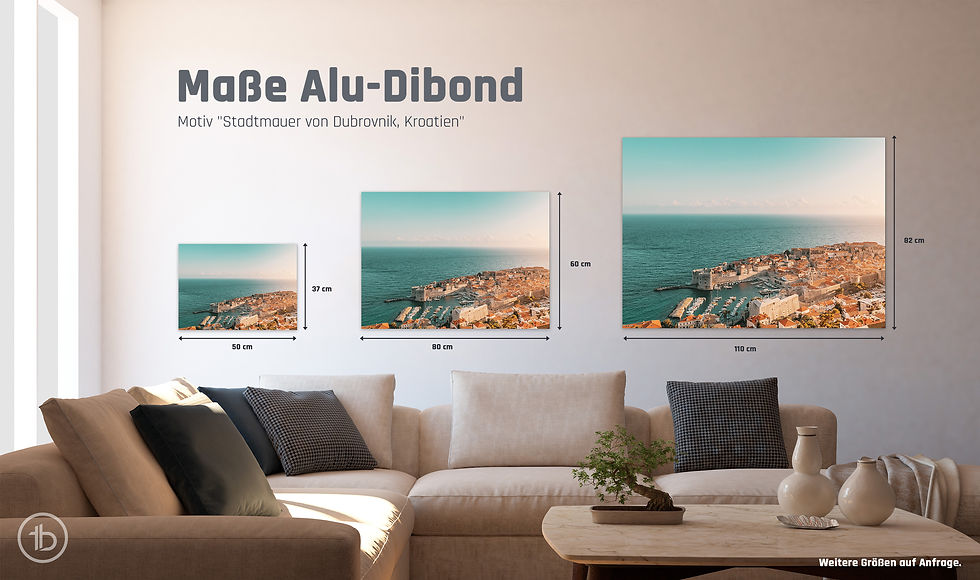 Miniaturbild: Alu-Dibond quer | Stadtmauer von Dubrovnik, Kroatien