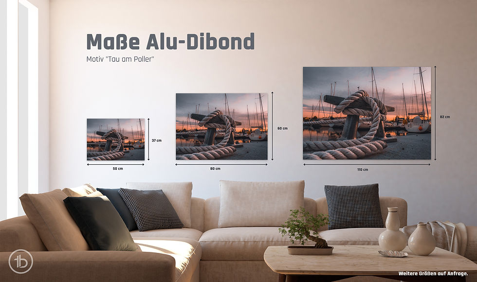 Miniaturbild: Alu-Dibond quer | Tau am Poller