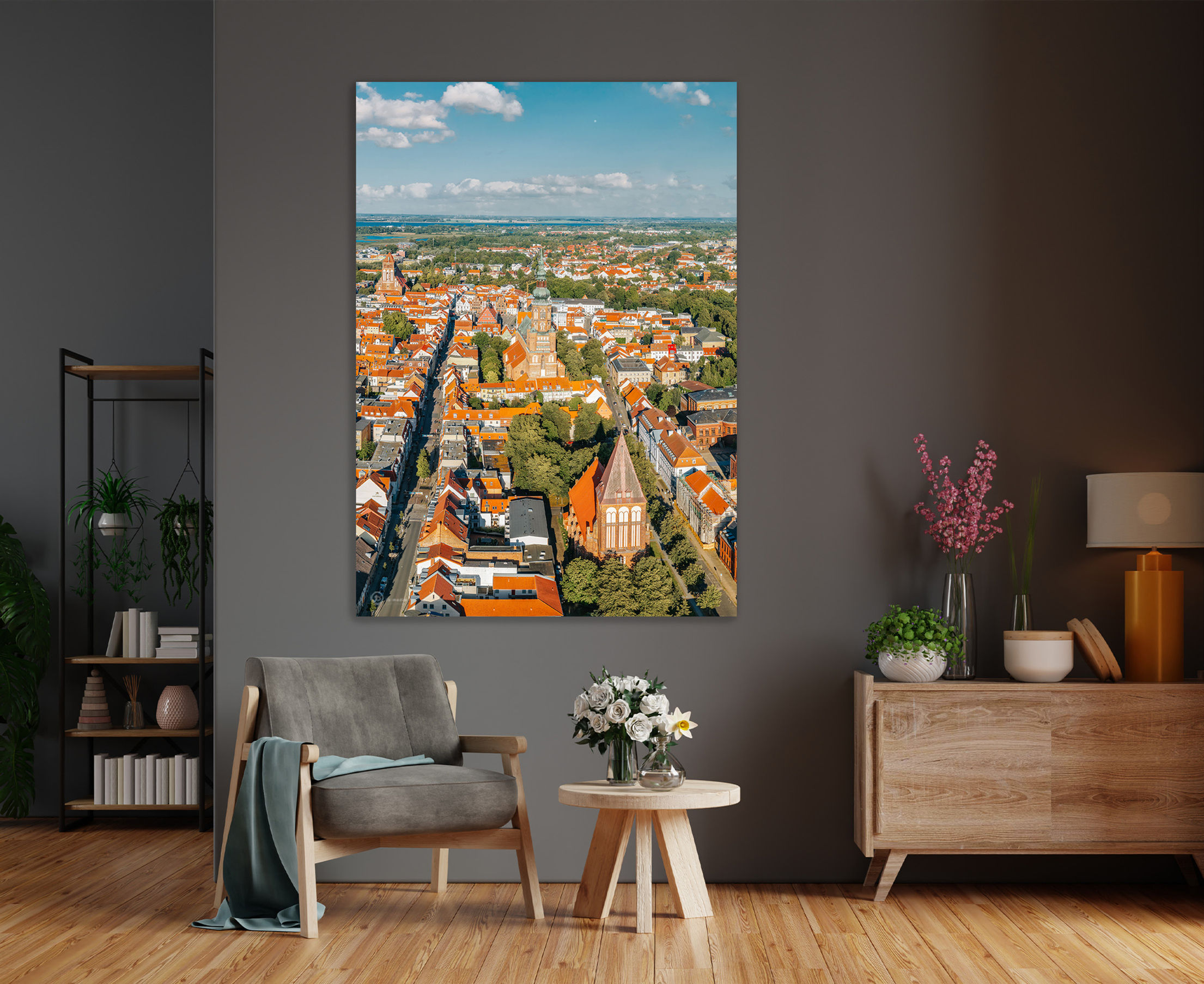 Alu-Dibond hoch I Greifswalder Stadtkern & Lange Straße