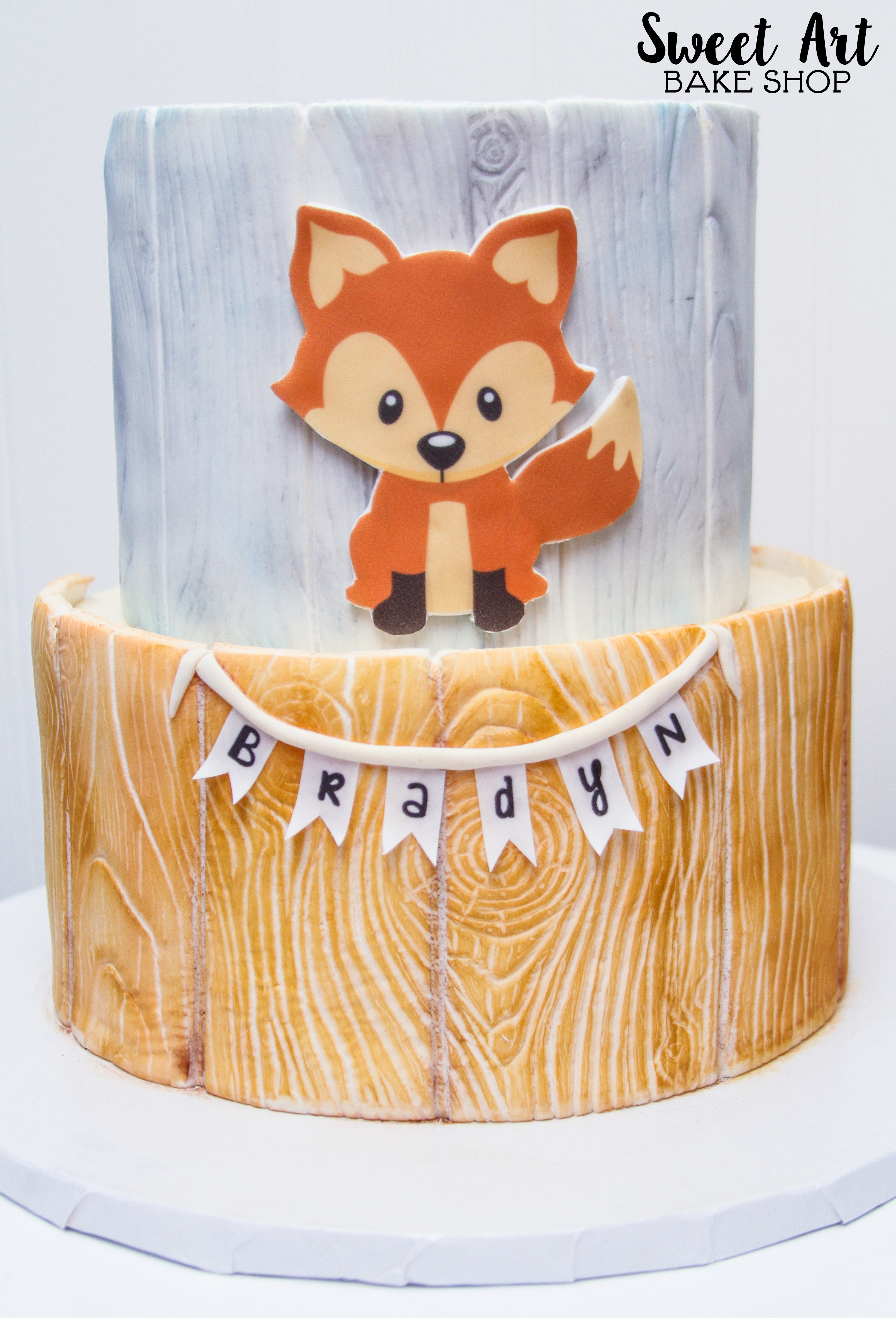 Bradyn's Fox First Birthday Cake