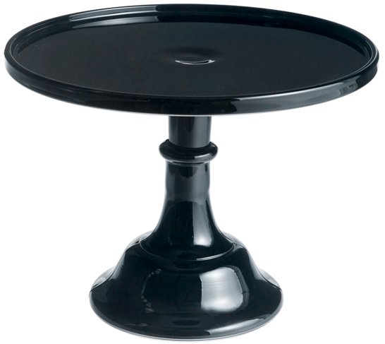 Black Glass Cake Stand