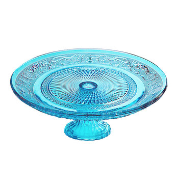 Beautiful Blue Glass Cake Stand