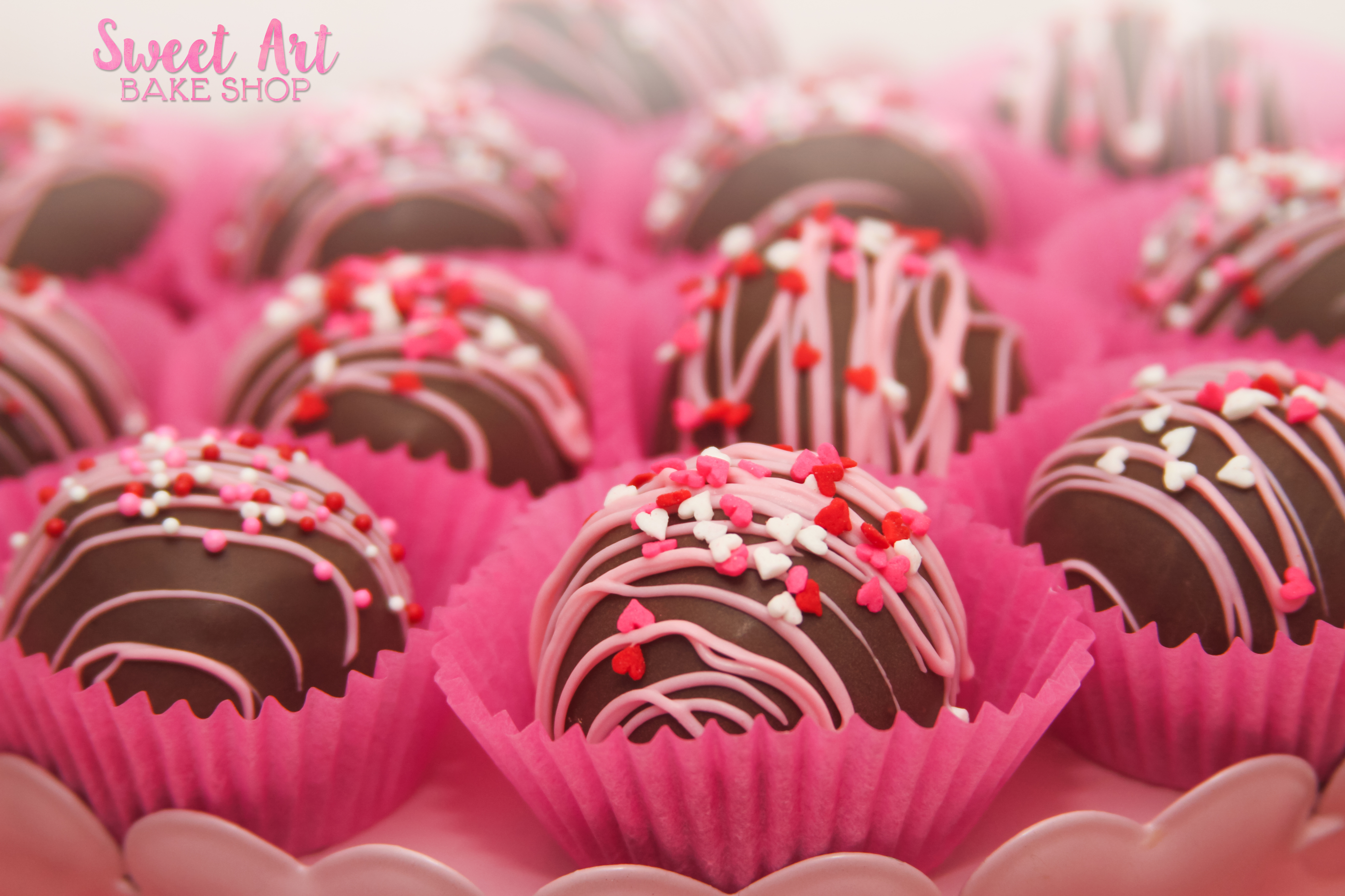 Valentine Cookie Dough Truffles
