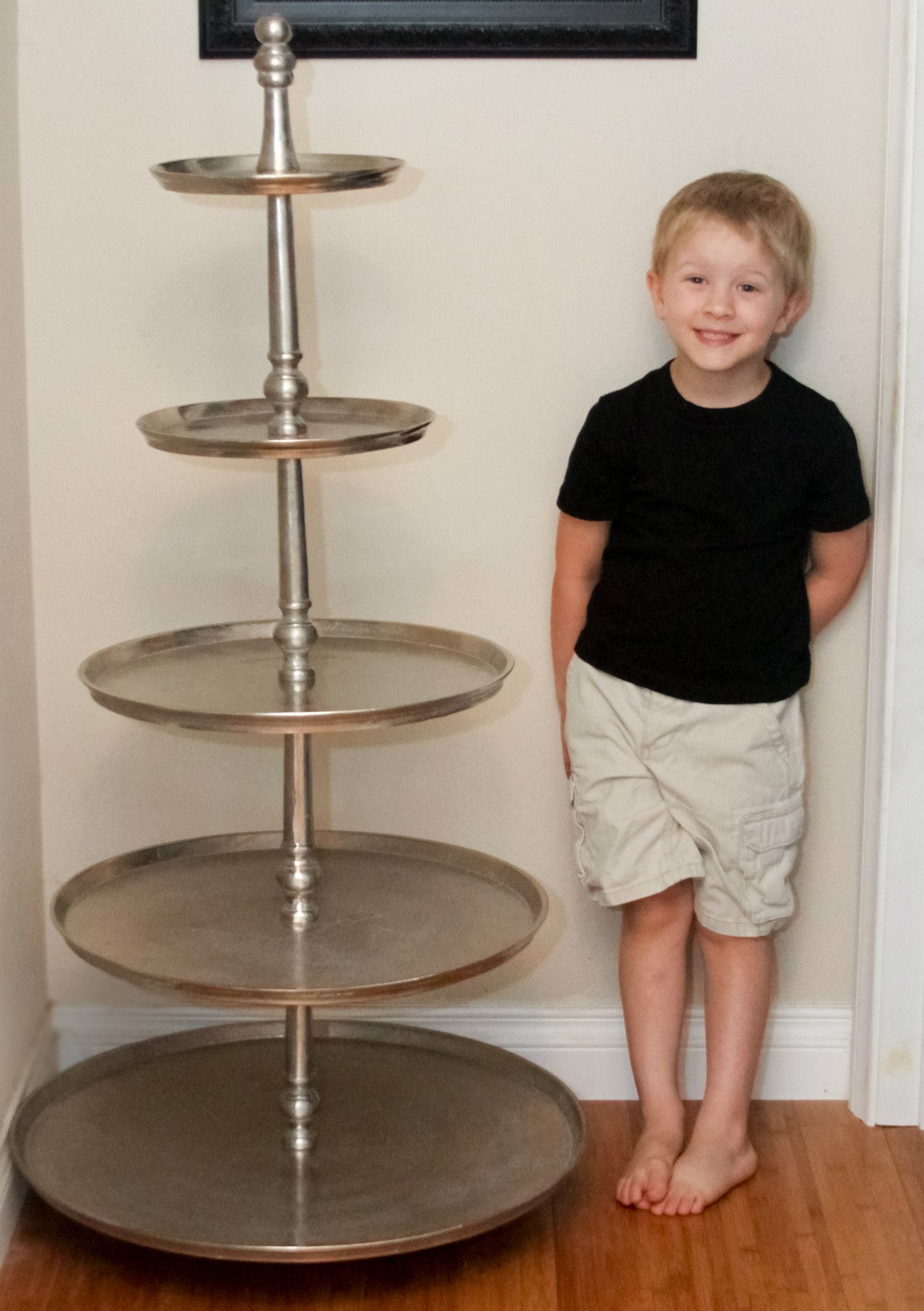 Giant Silver Tiered Dessert Stand