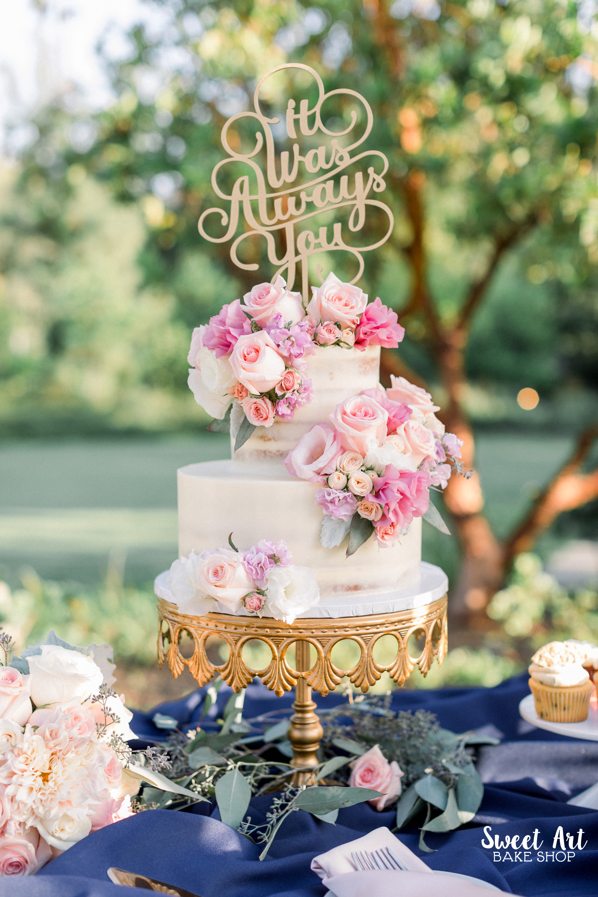 Marcy & Alejandro’s Naked Cake