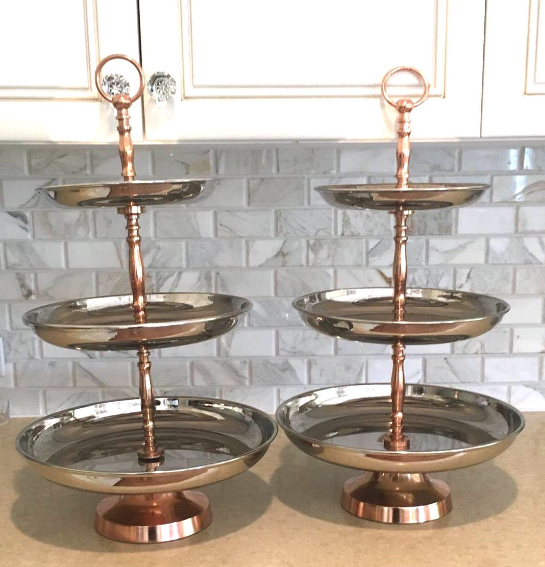 Silver & Copper Cupcake Stand
