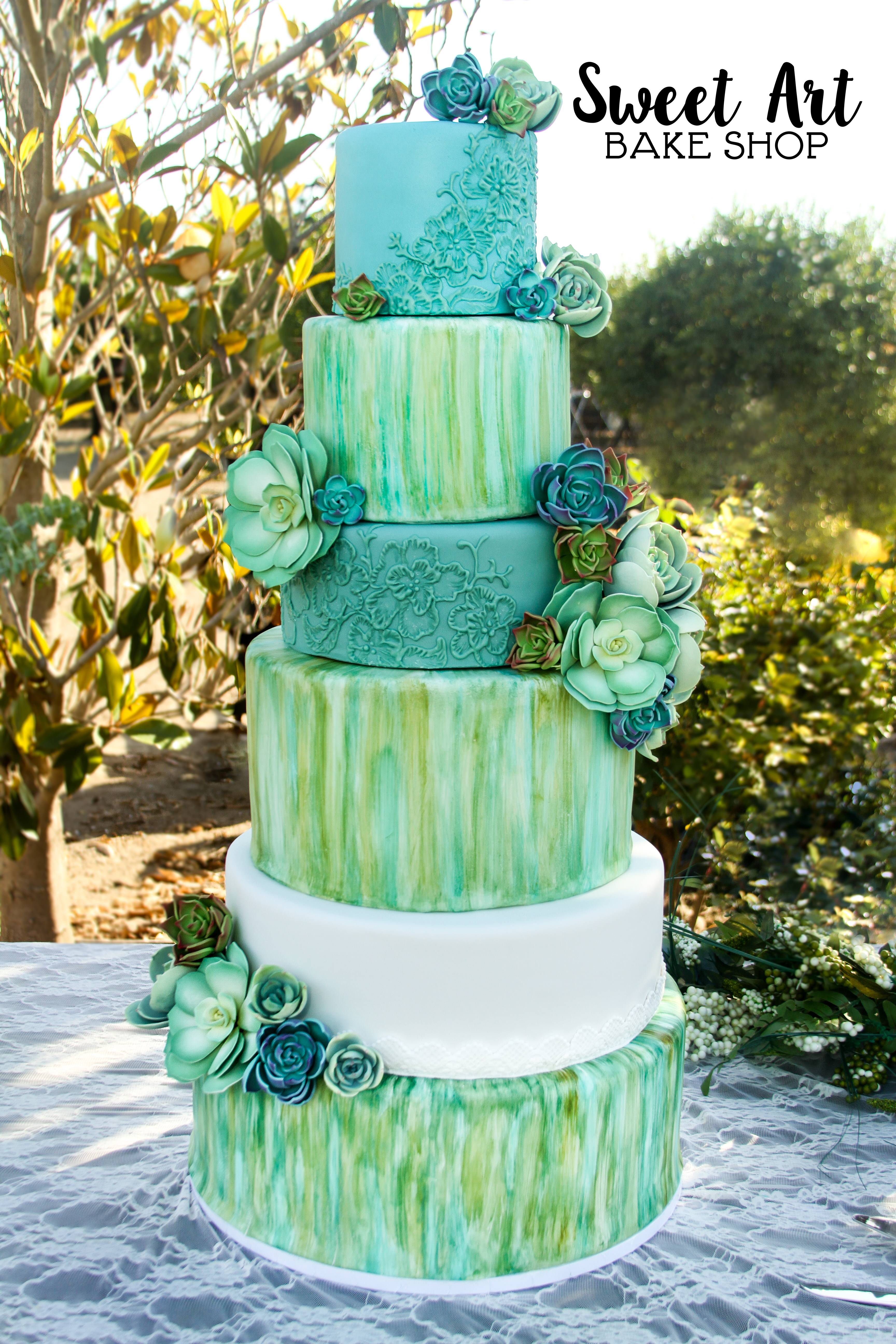 Bridgette & Jay's Succulent Cake