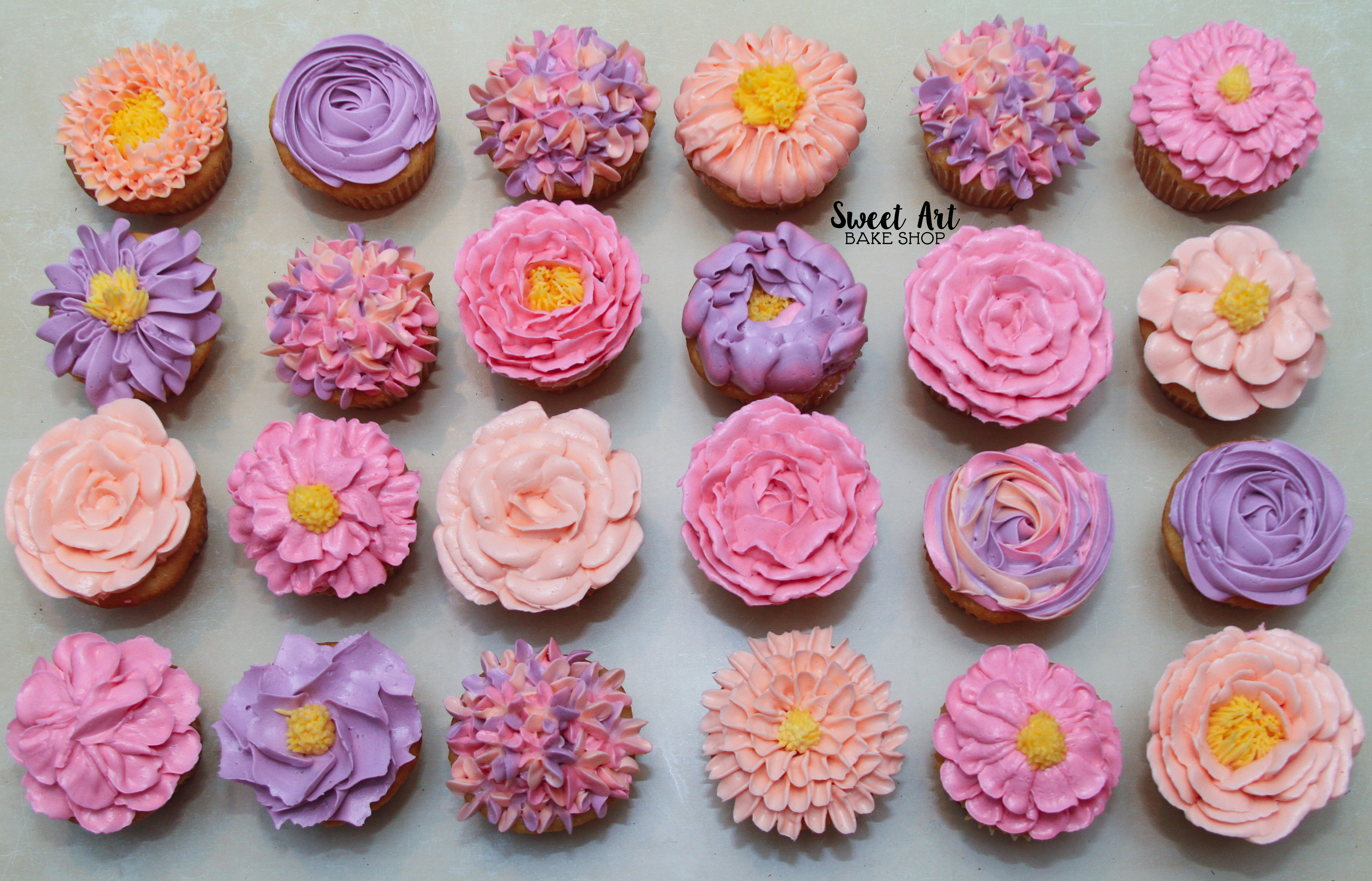 Buttercream Flower cupcakes