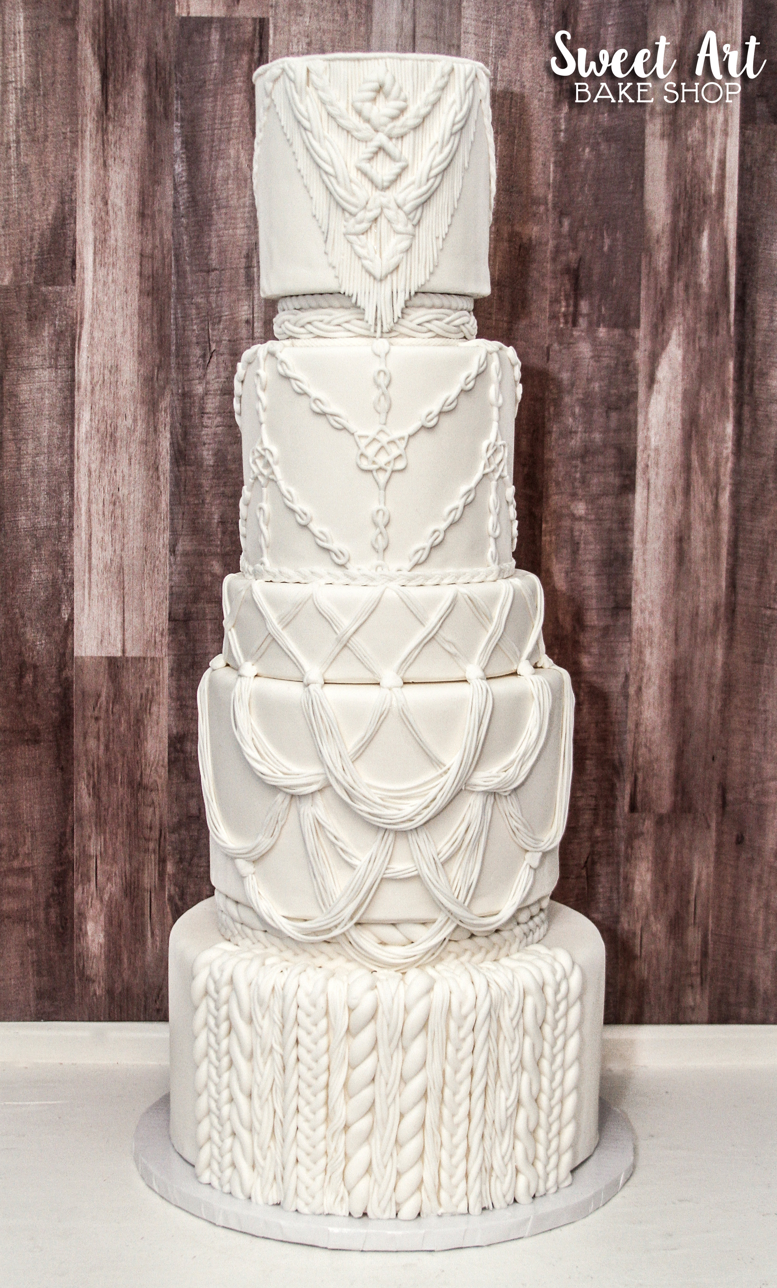 Boho Macrame Wedding Cake