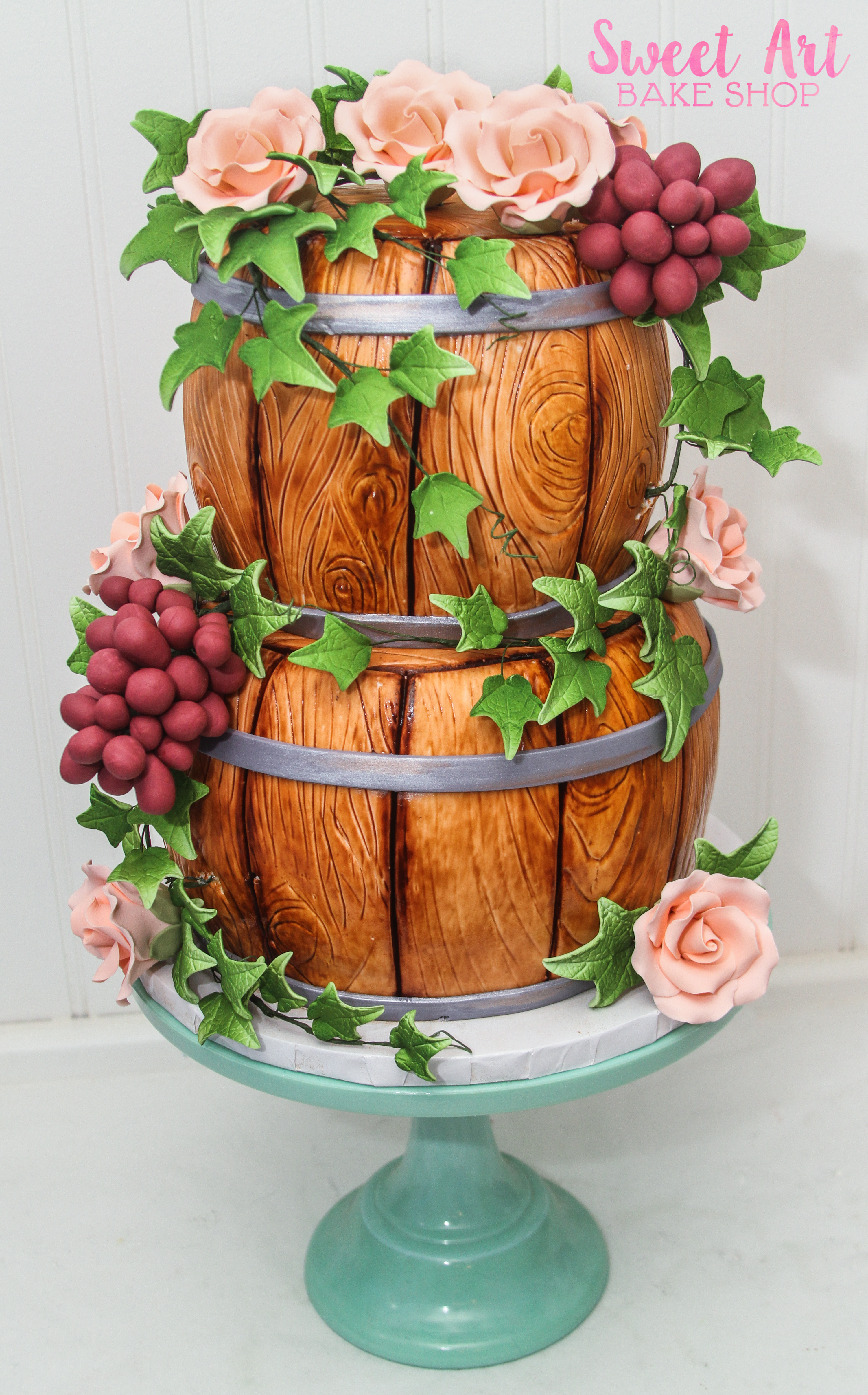 Wine Barrel Wedding Cake