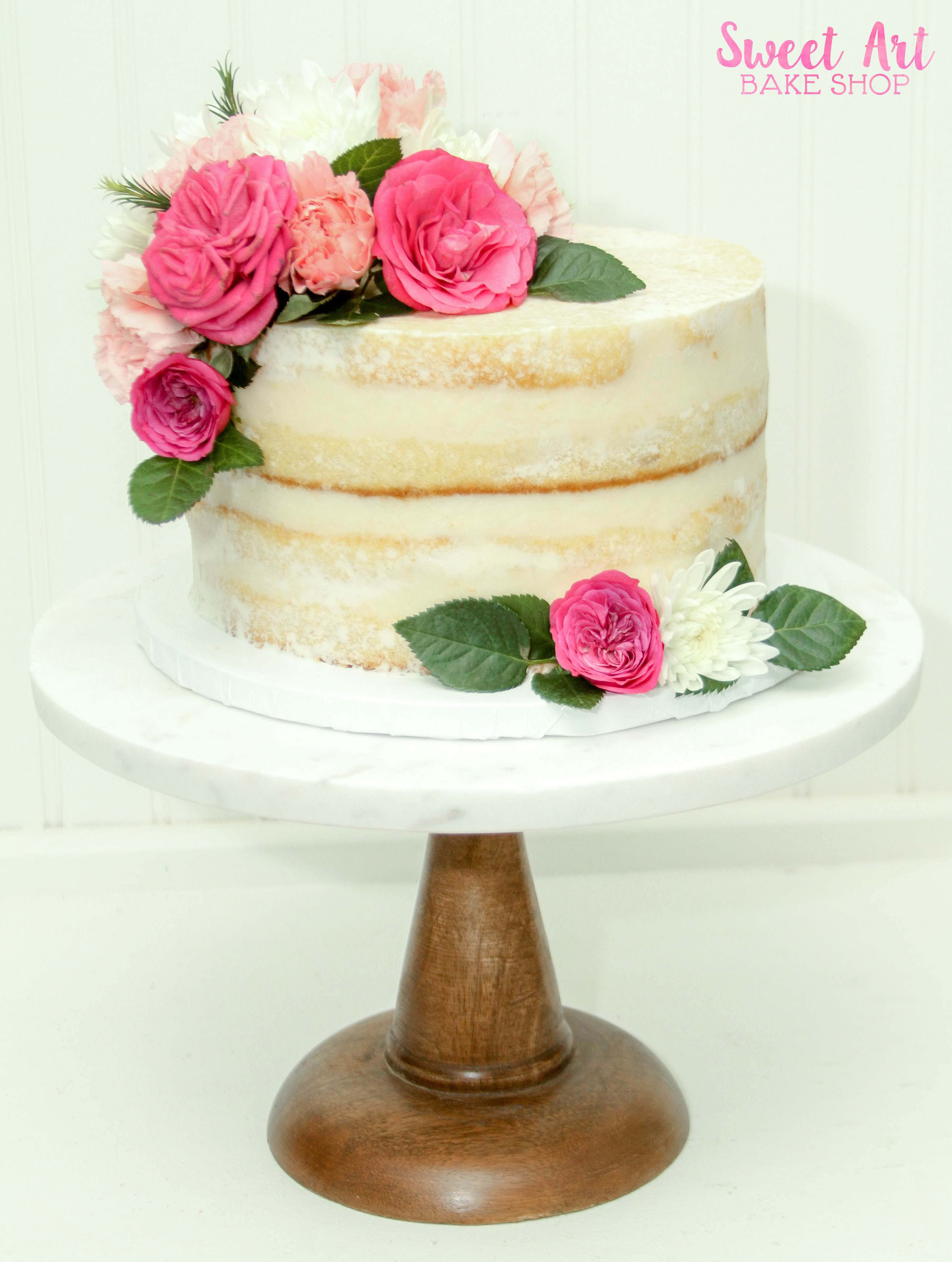 Naked Wedding Cutting Cake