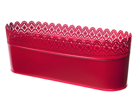 Red Lace Wide Bucket