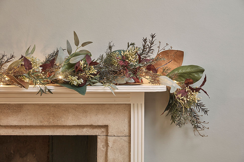 1.5m Pre Lit Autumn & Christmas Garland