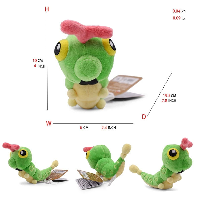 Miniatura: Pelúcia Caterpie // 12cm — Pokémon