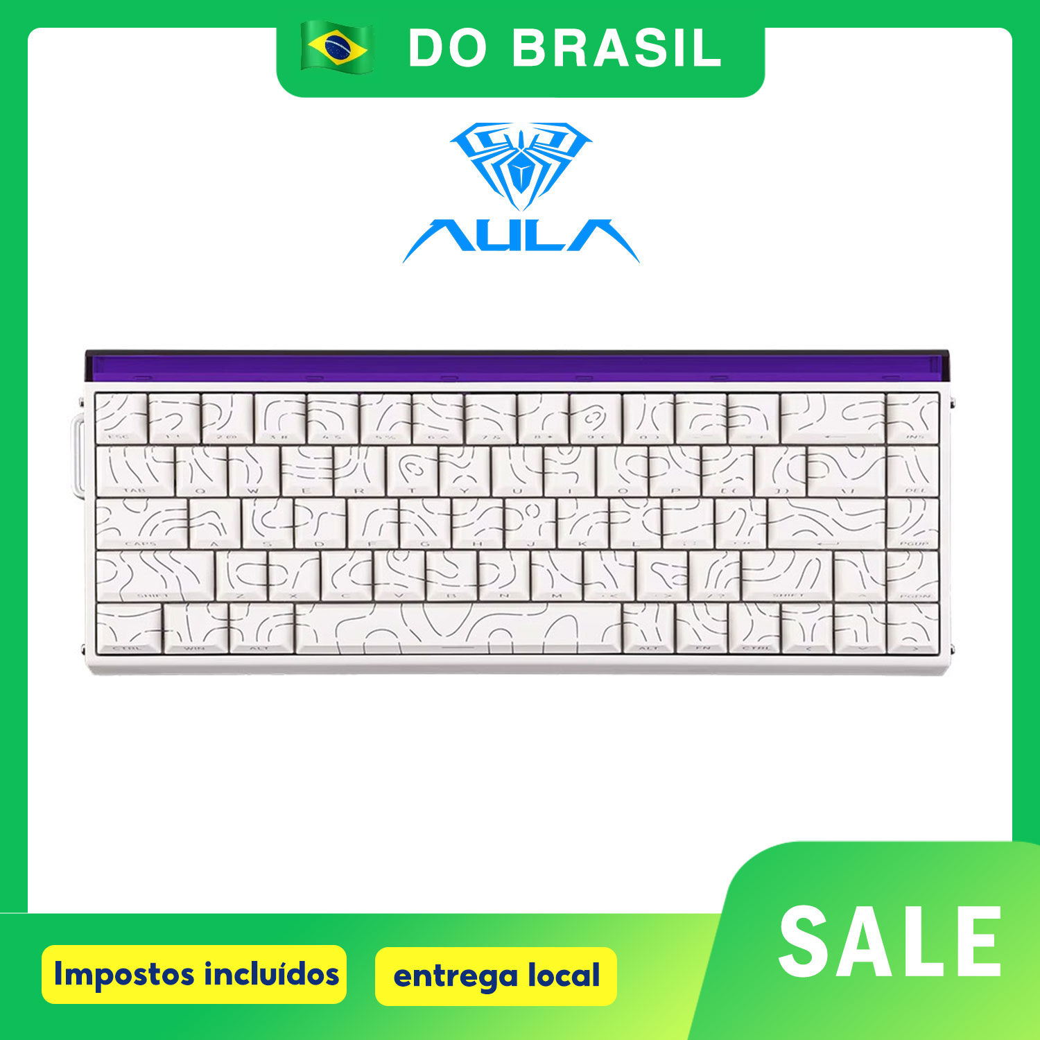 Teclado Gamer AULA Hero 68 HE — Switch Magnético Rapid Trigger 8K RGB