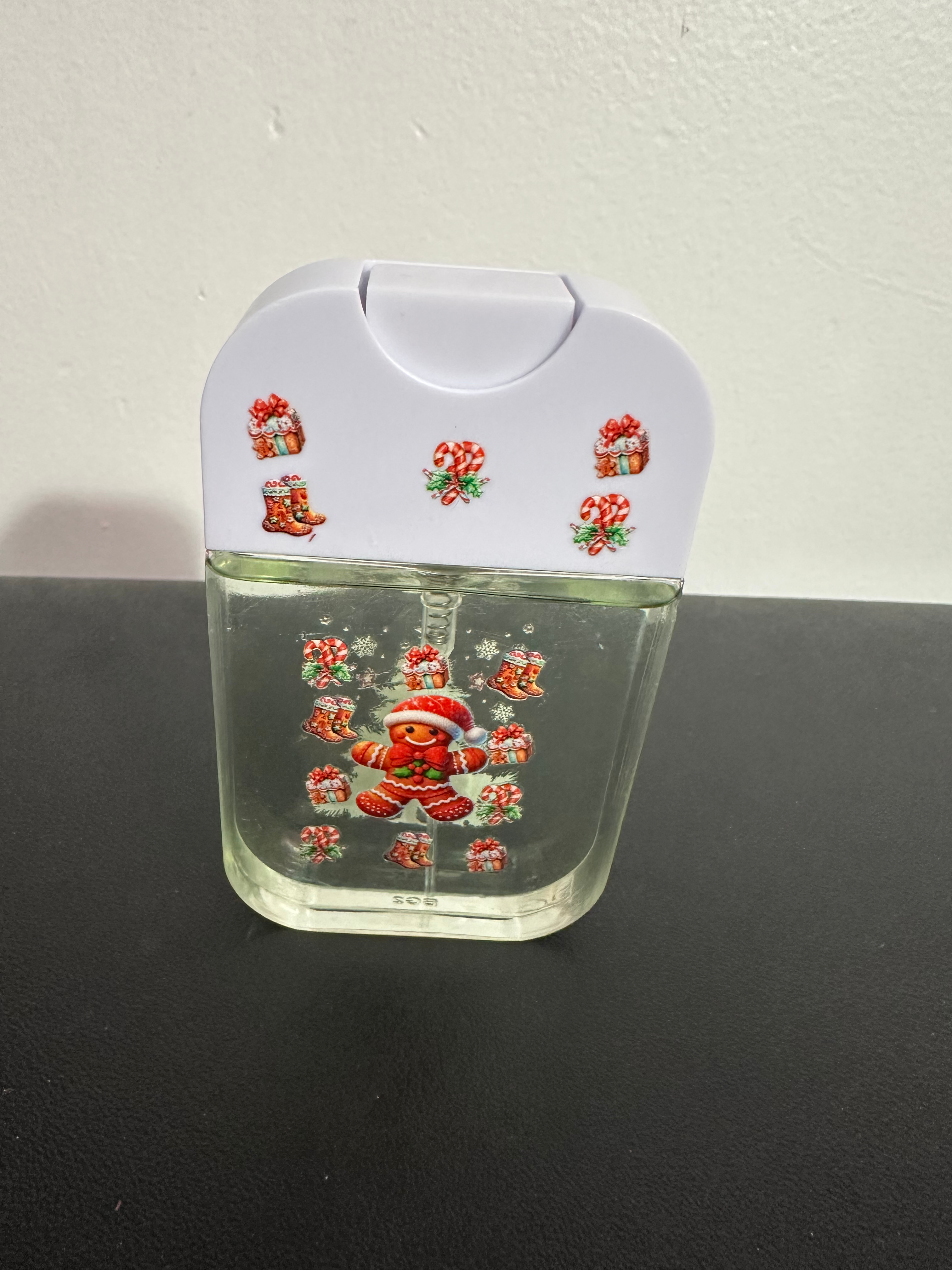Gingerbread man Christmas hand sanitizer