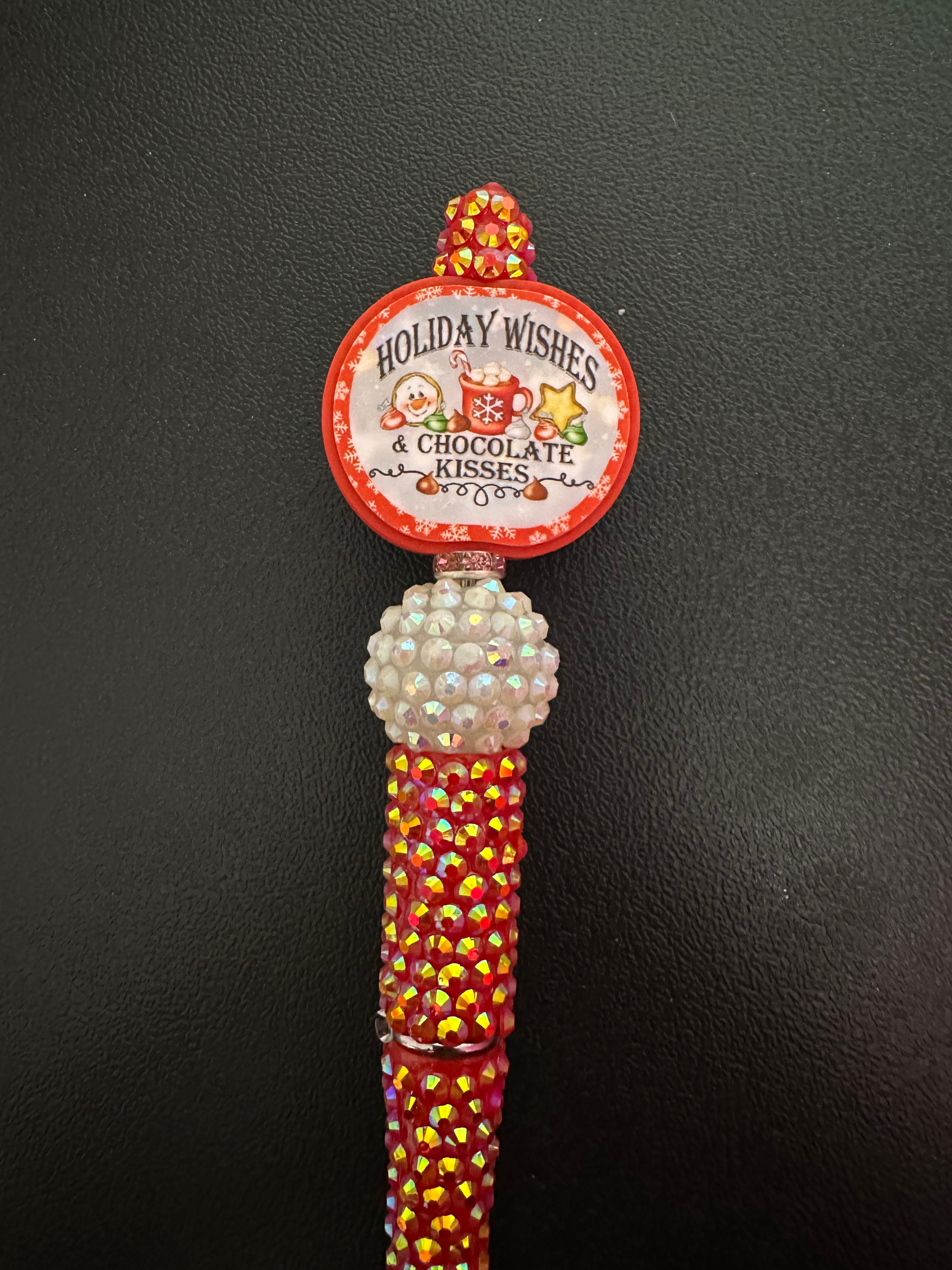 Holiday wishes and chocolate kisses pen