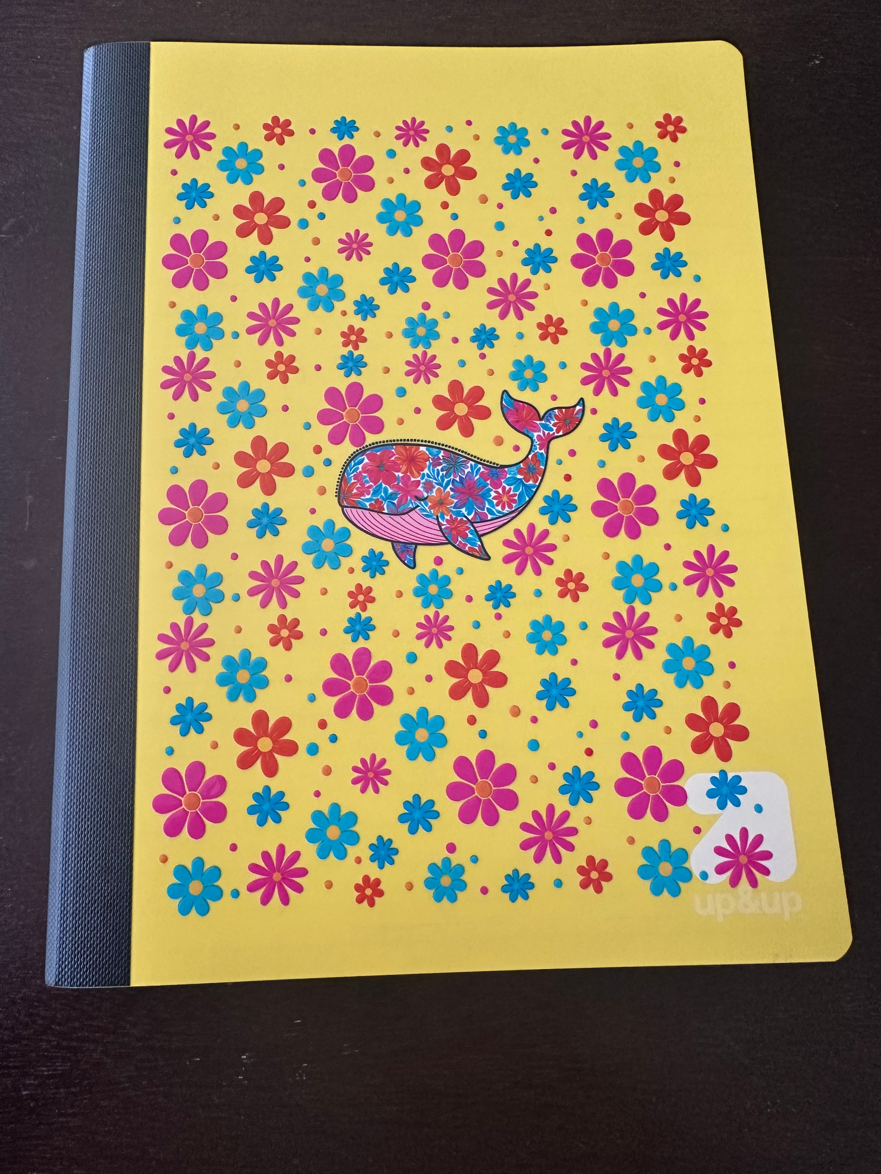Whale composition notebook