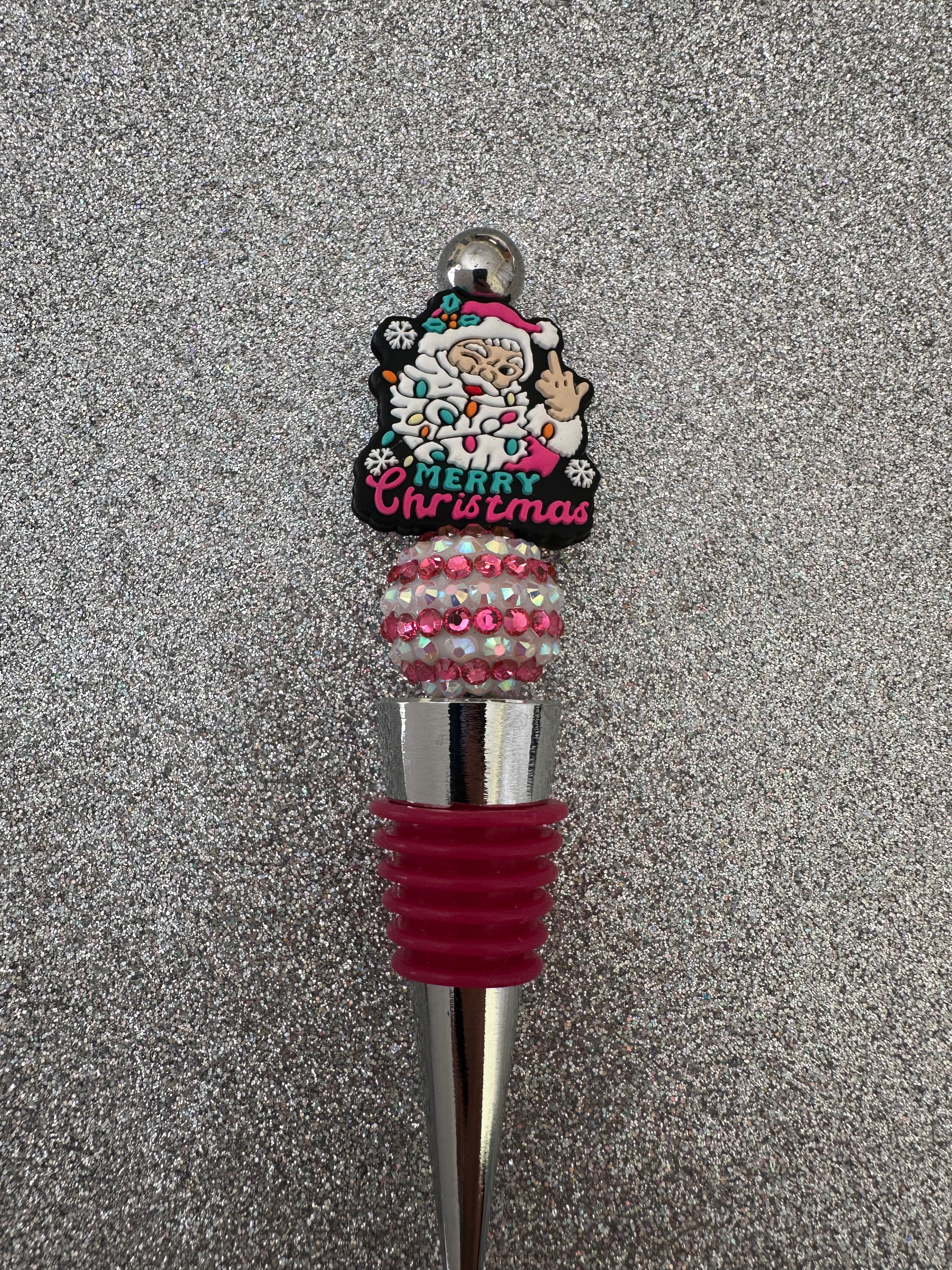 Santa wine stopper