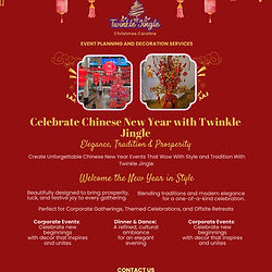 catalogue flyer lunar new year festive event planning and decoration services for prosperity