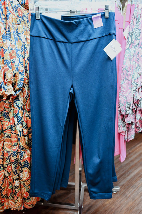 Navy Colored Structured Leggings for Women