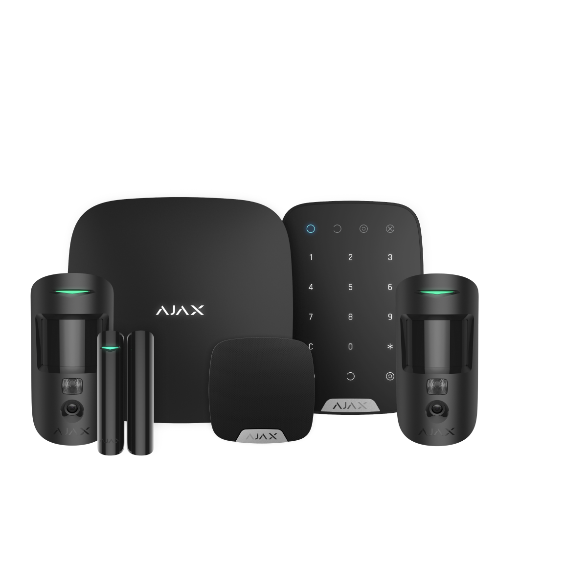 23329.52.BL1 Ajax Kit 3 Cam House with keypad (8PD) black-1.png