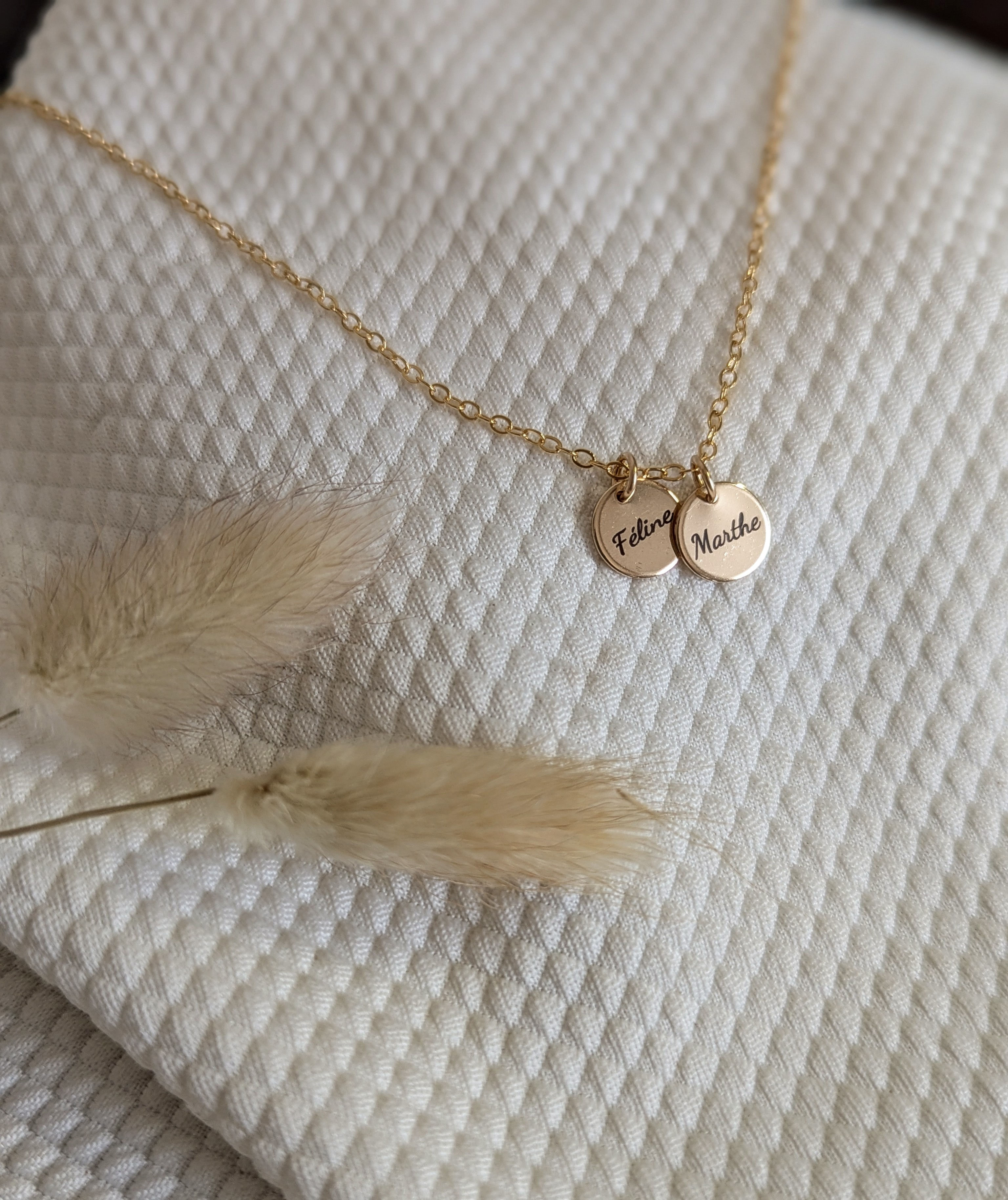 Dubbele gold disc ketting