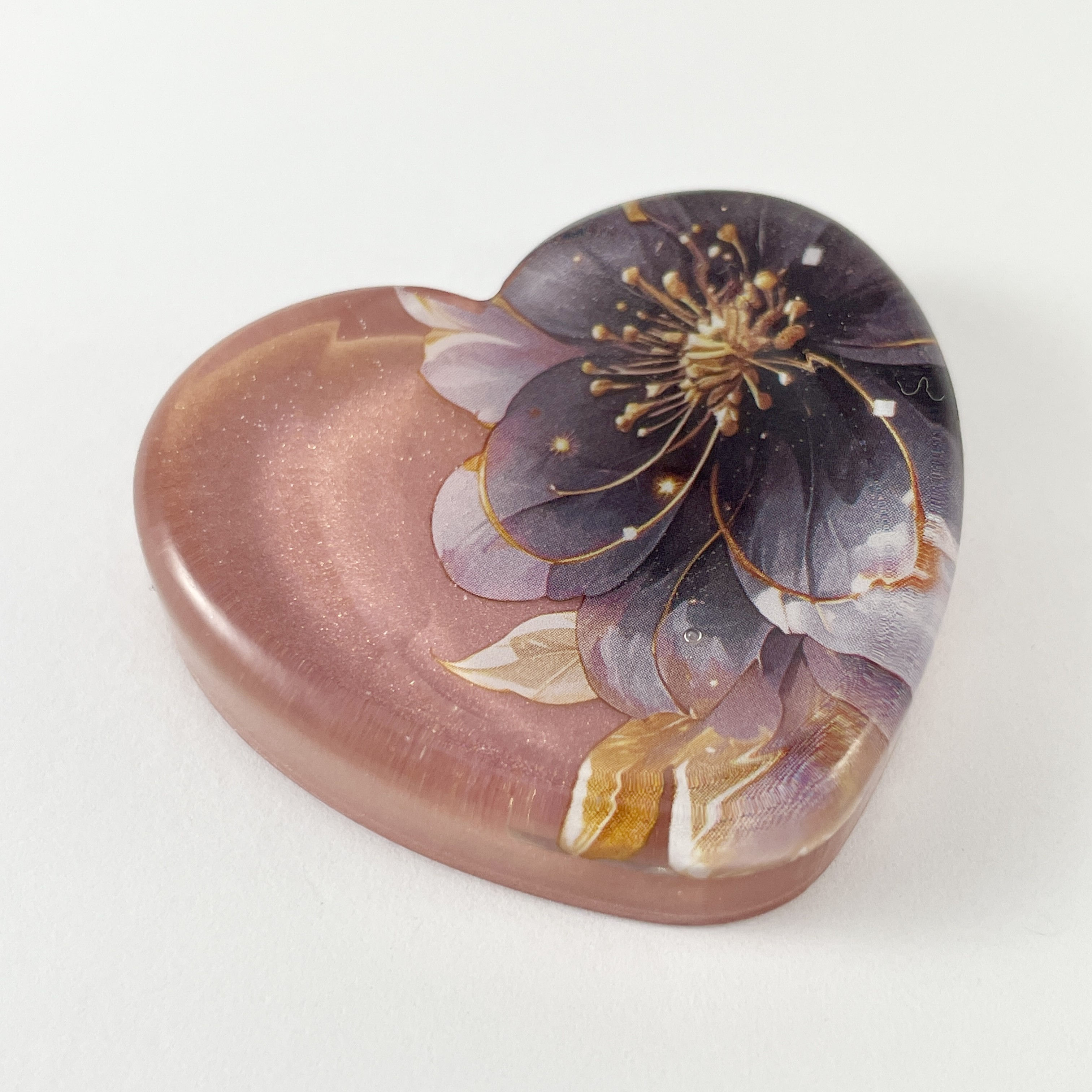 Blush Floral Heart Pocket Hug