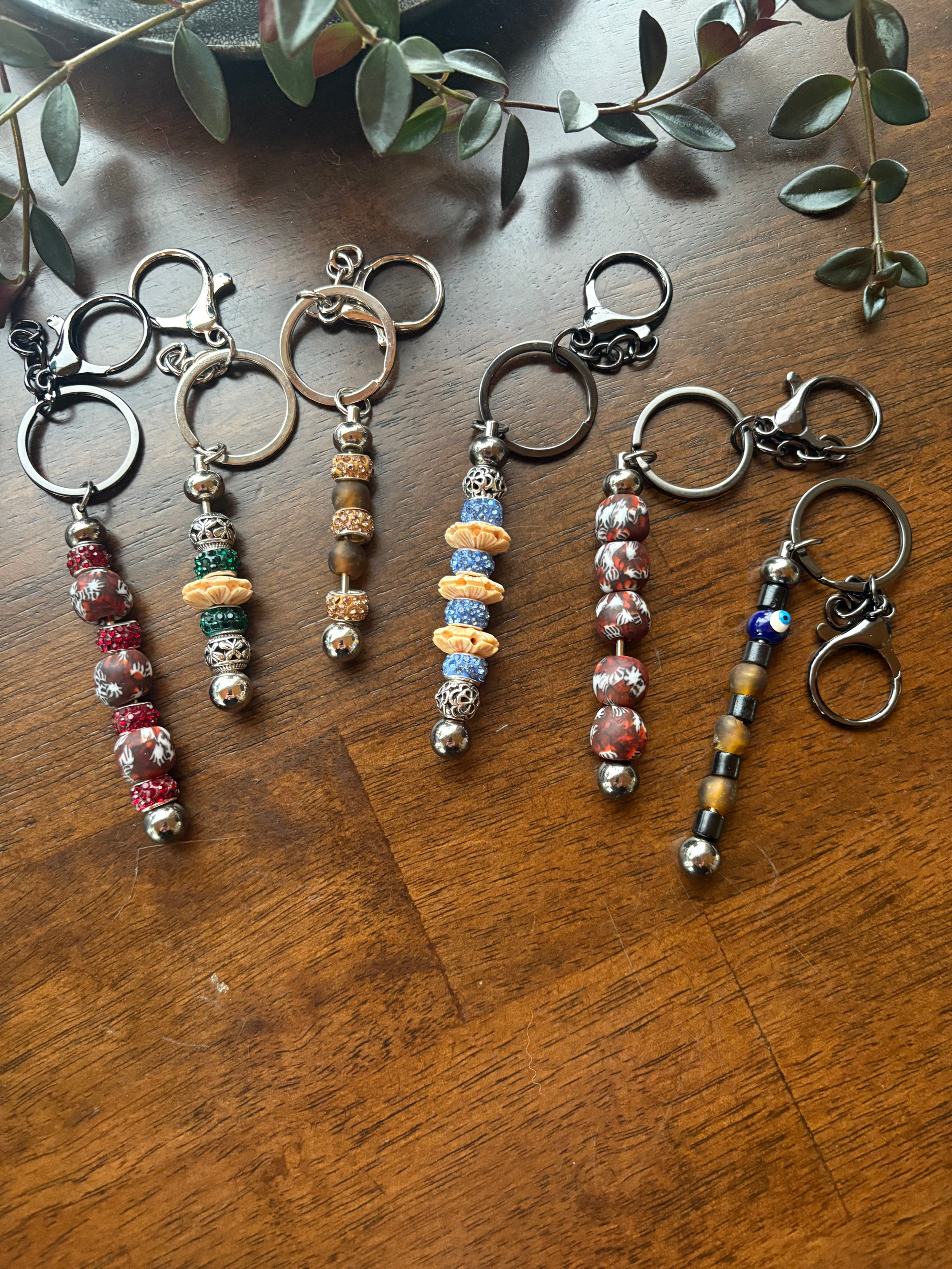 Gemstone Beaded Keychain