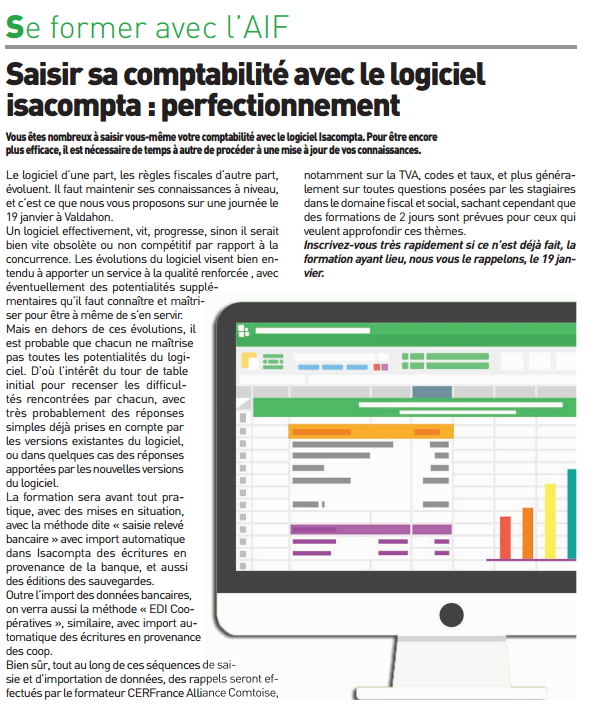Saisir sa compta avec Isacompta