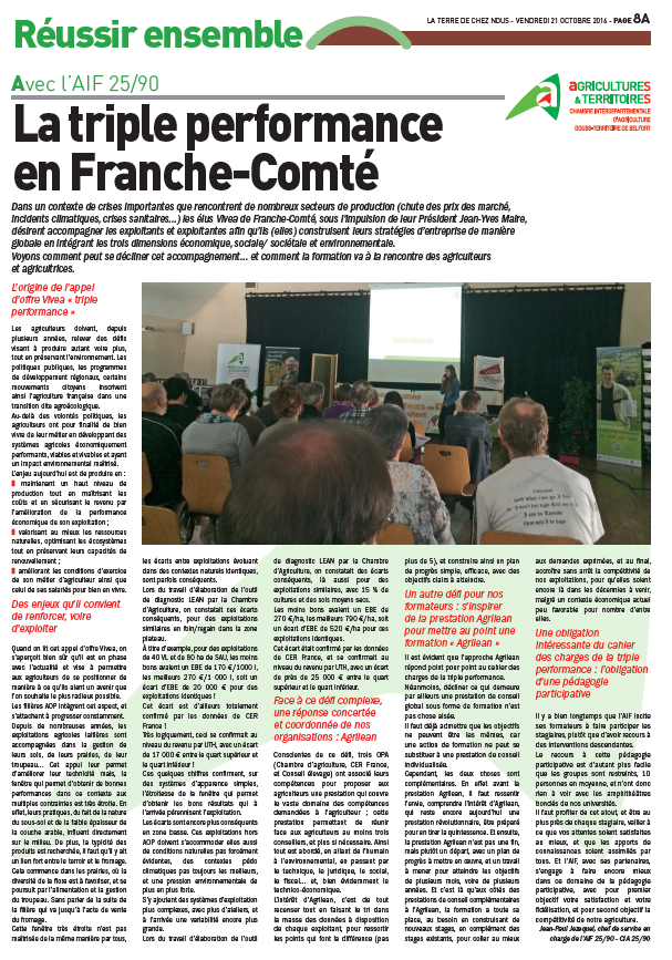 Triple performance en franche-comté