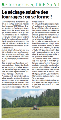 Séchage solaire des fourrages