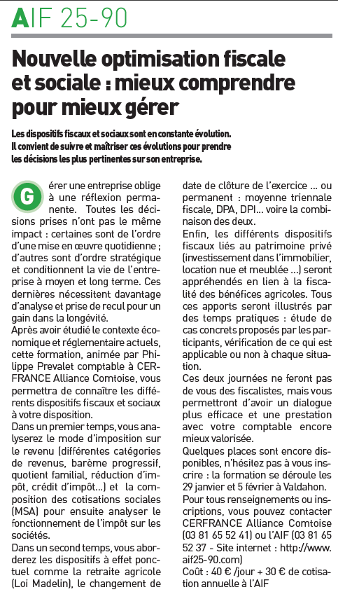 Nouvelle optimisation fiscales