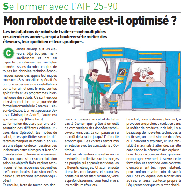 Mon robot de traite