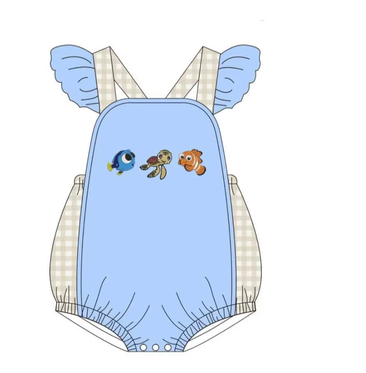 Splash Buddies Girl Romper Sibling Set