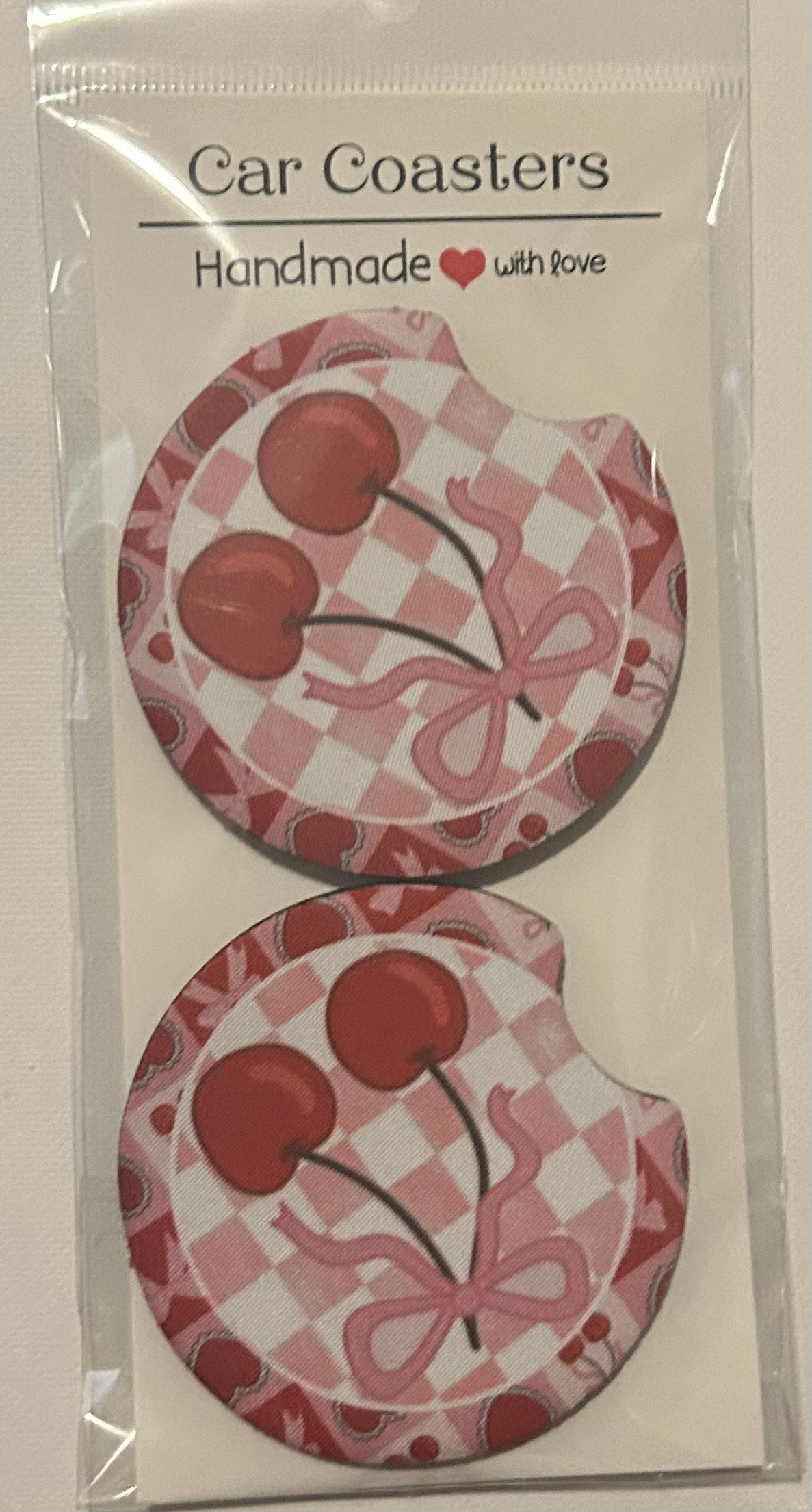 Cherry & Bow Car Coaster