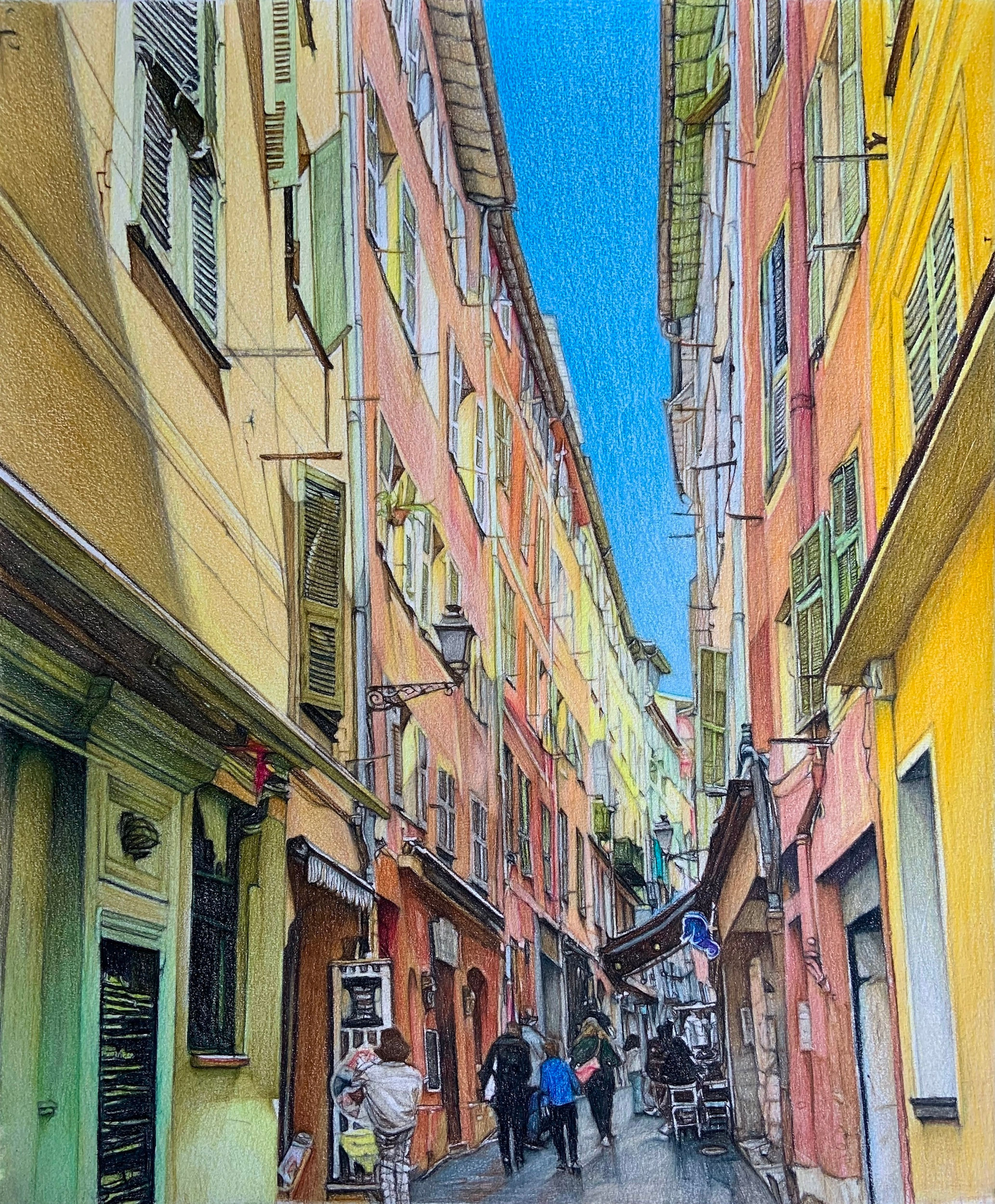 Old Town Stroll (includes frame)