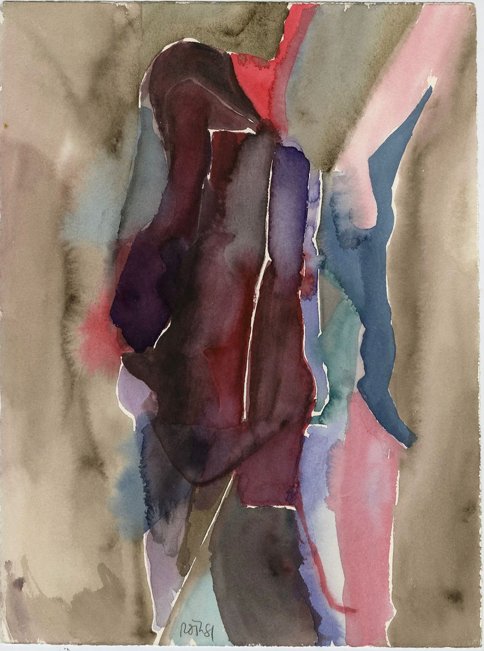 Jack Roth, Untitled (figure), 1981, watercolor on paper