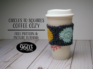 Circles to Squares Coffee Cozy