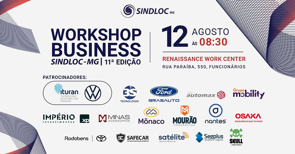 Tudo pronto para o 11º Workshop Business do SINDLOC-MG! 