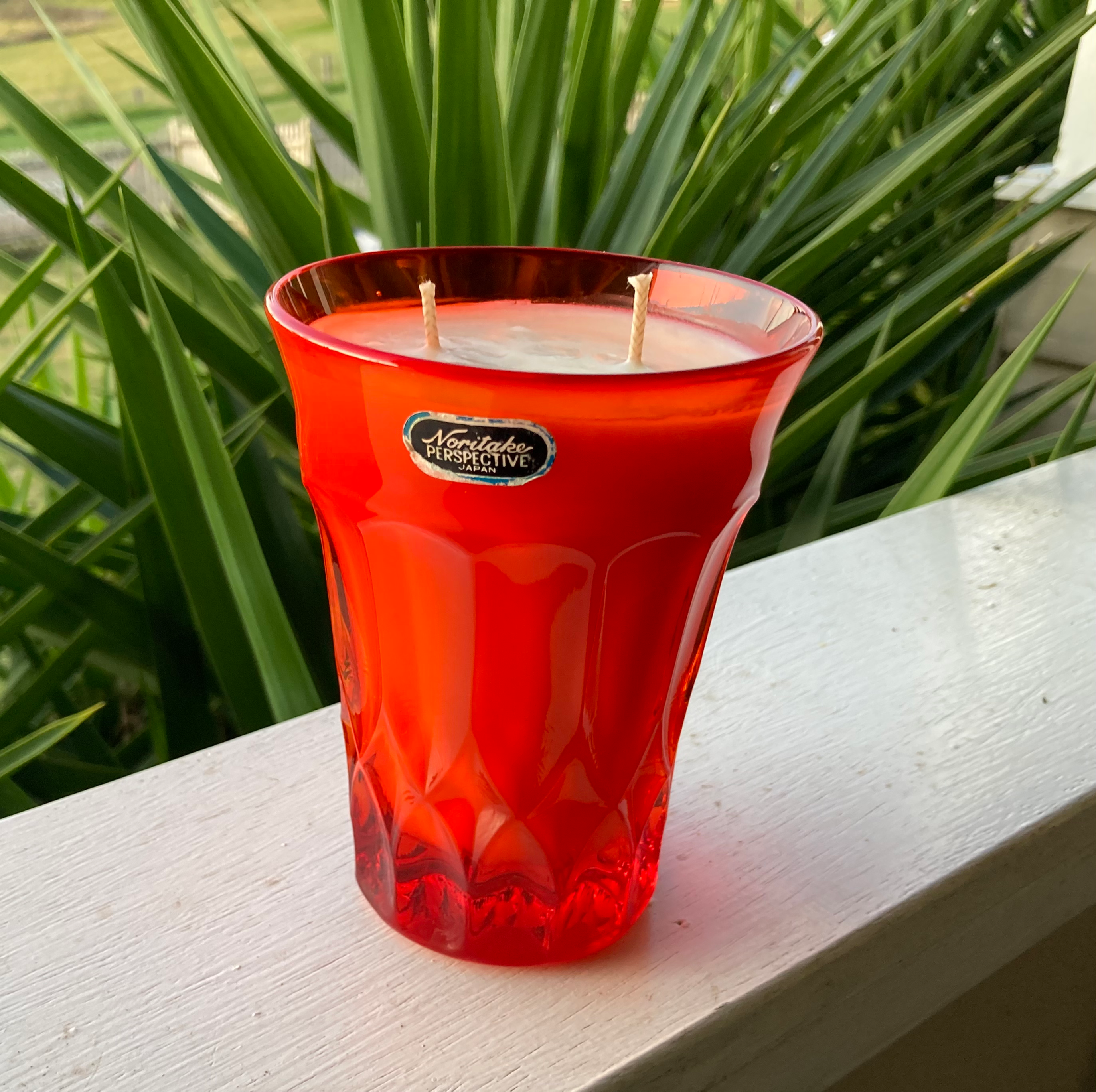 1970’s Noritake Perspective Tumbler with Soy Candle