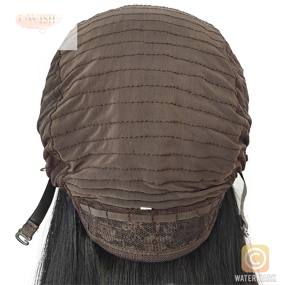 Thumbnail: Brown Human Hair Lace Front Wig with Bangs 